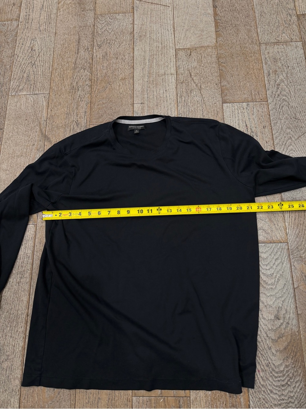 Banana Republic Luxury Touch Mens XL Black Long Sleeve T Shirt Crew Neck Tee - Picture 5 of 5